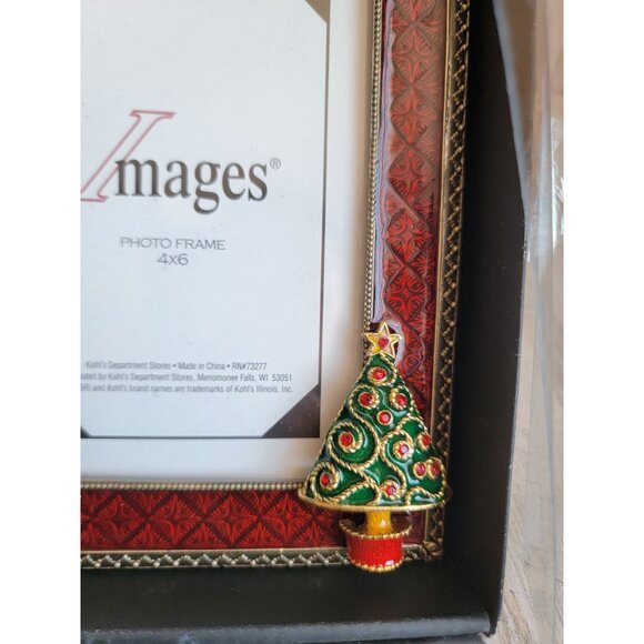 Vintage metal picture‎ Frame red tree xmas Home decor - Picture 3 of 5